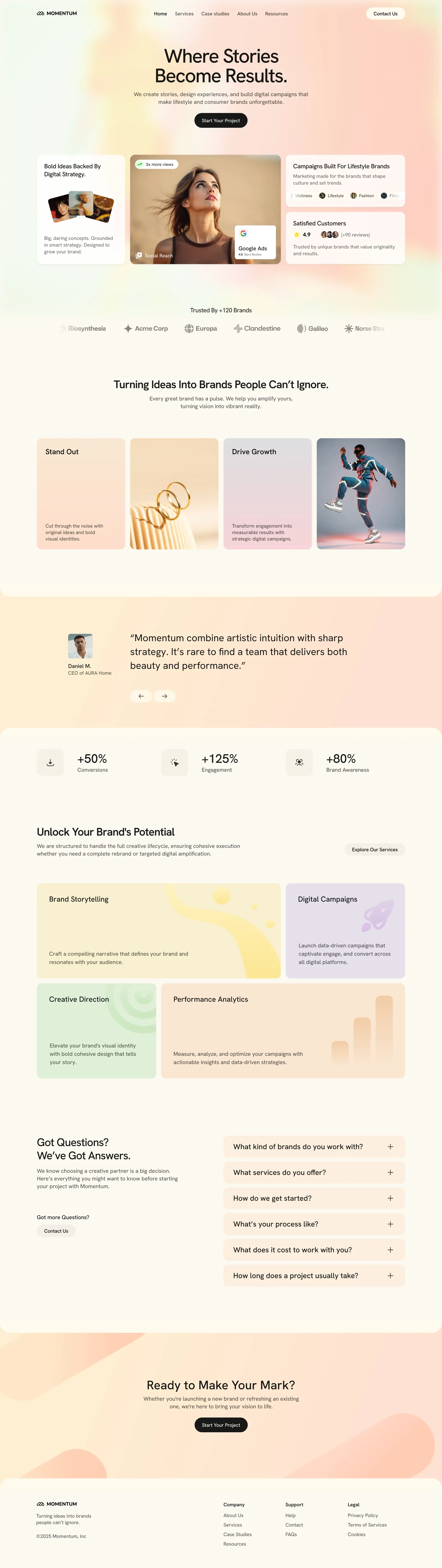 Momentum Landing Page