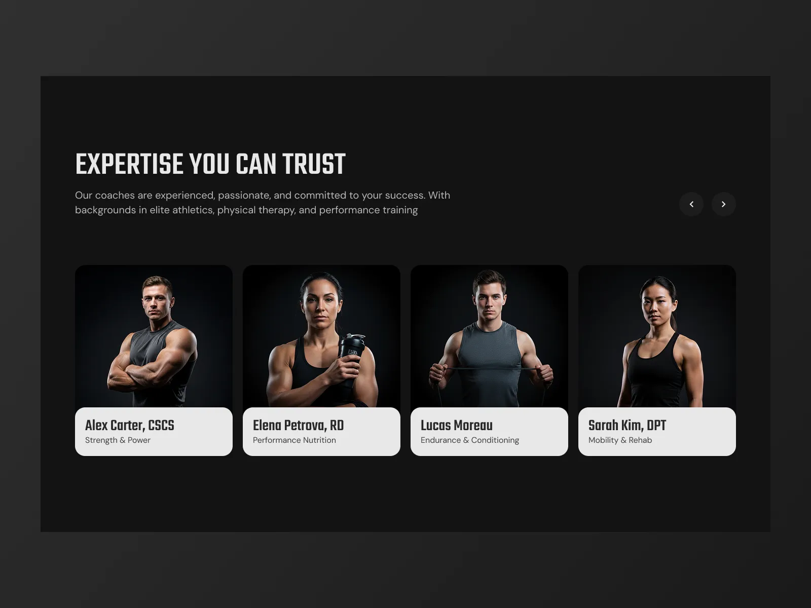Synergy Fitness Landing Page