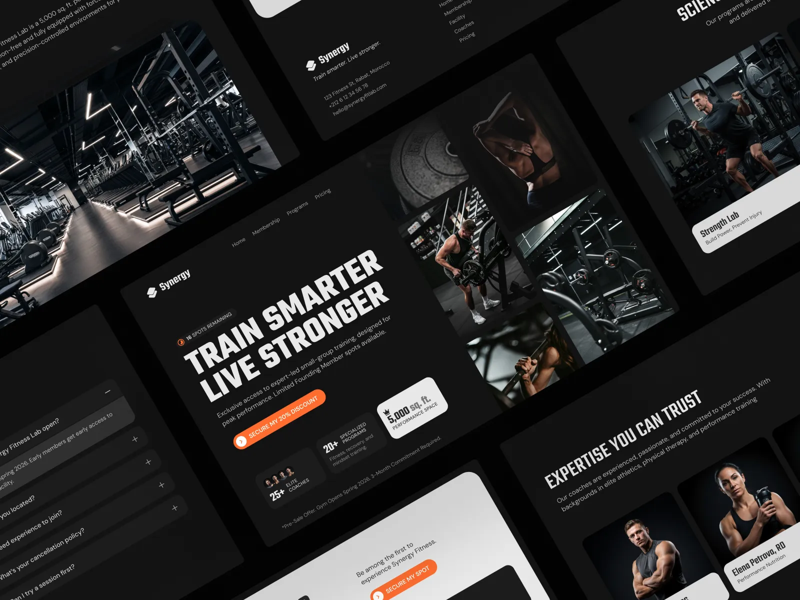 Synergy Fitness Landing Page